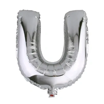 ALPHABET LETTER BALLOONS SILVER 14-INCH