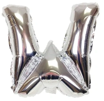 ALPHABET LETTER BALLOONS SILVER 14-INCH
