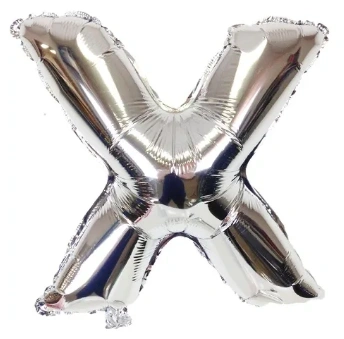 ALPHABET LETTER BALLOONS SILVER 14-INCH