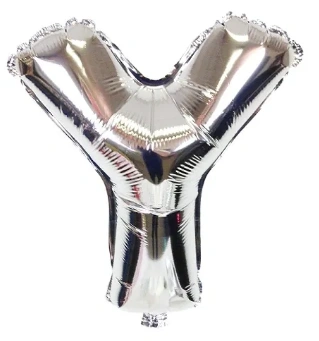 ALPHABET LETTER BALLOONS SILVER 14-INCH