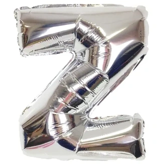 ALPHABET LETTER BALLOONS SILVER 14-INCH