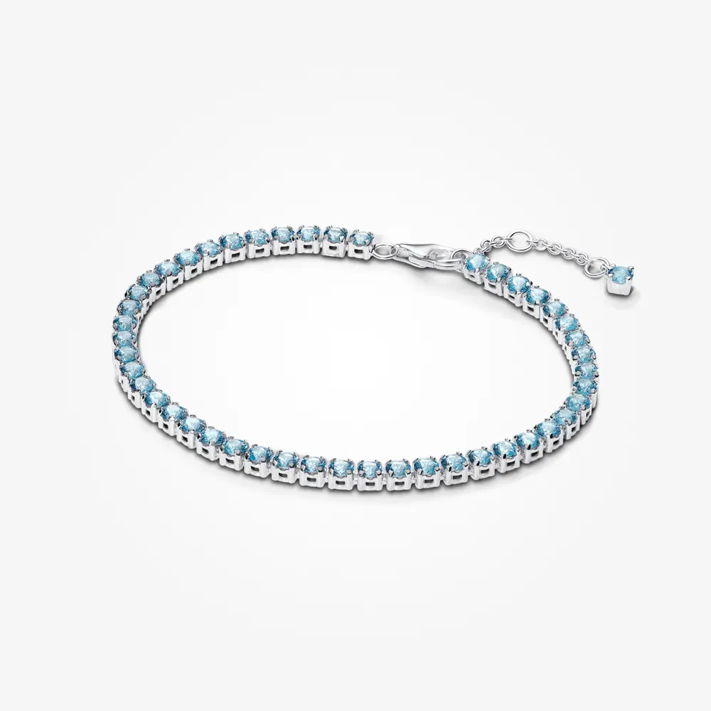PANDORA SPARKLING LIGHT BLUE TENNIS BRACELET