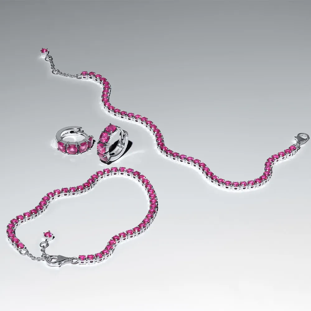 PANDORA SPARKLING PINK TENNIS BRACELET
