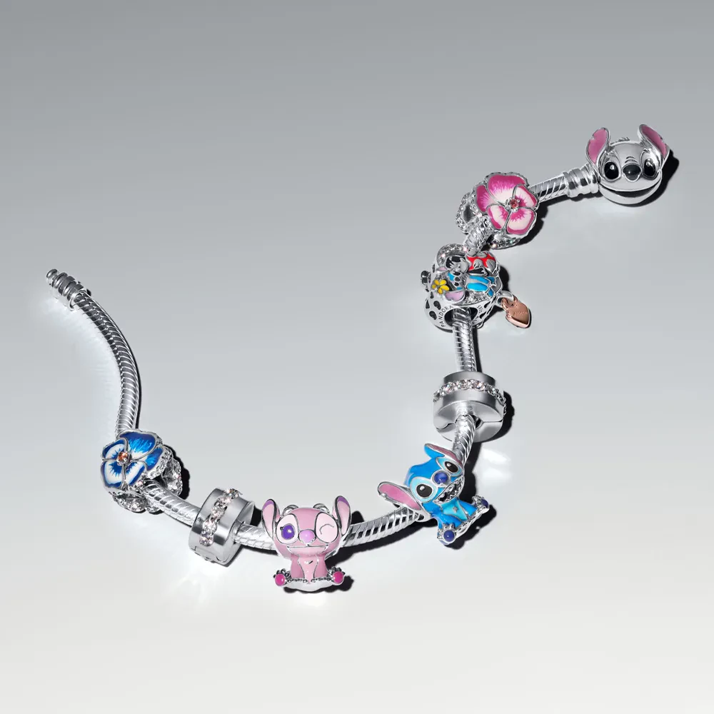 PANDORA DISNEY STITCH SNAKE CHAIN BRACELET