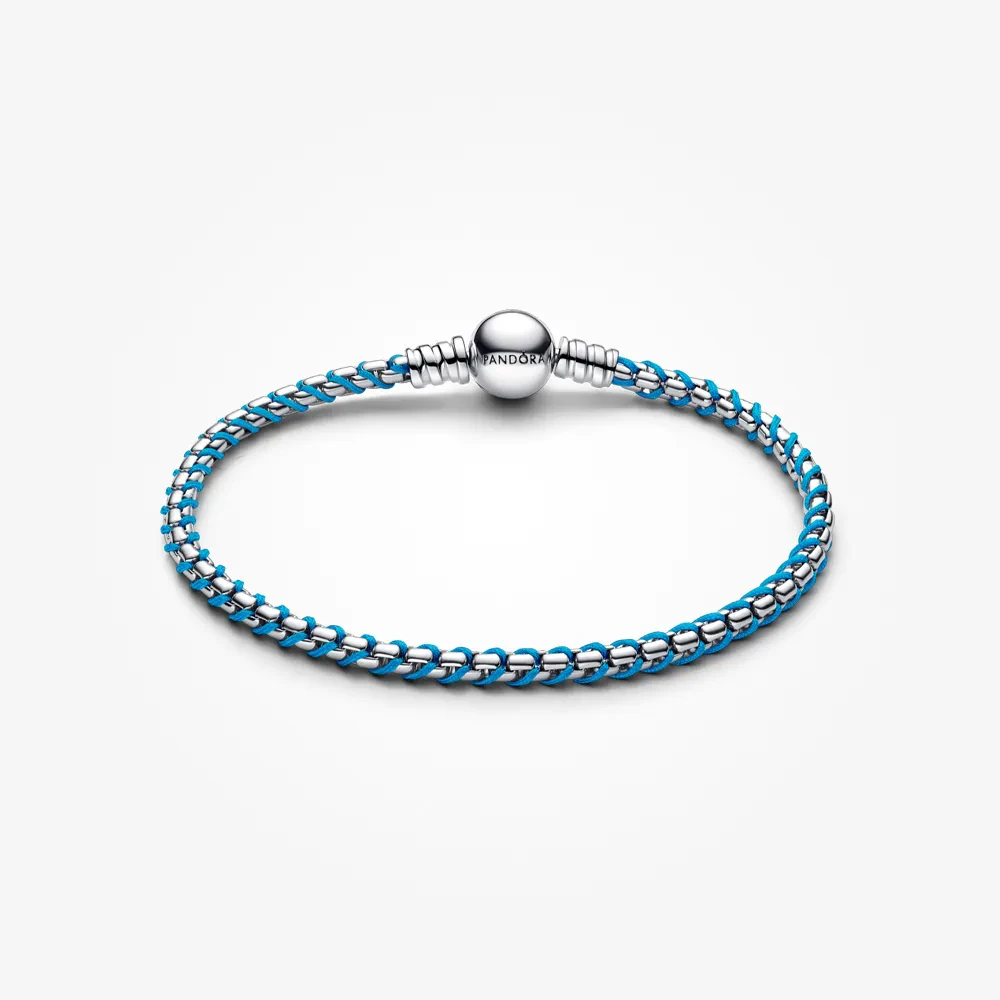 PANDORA BLUE CORD SNAKE CHAIN BRACELET