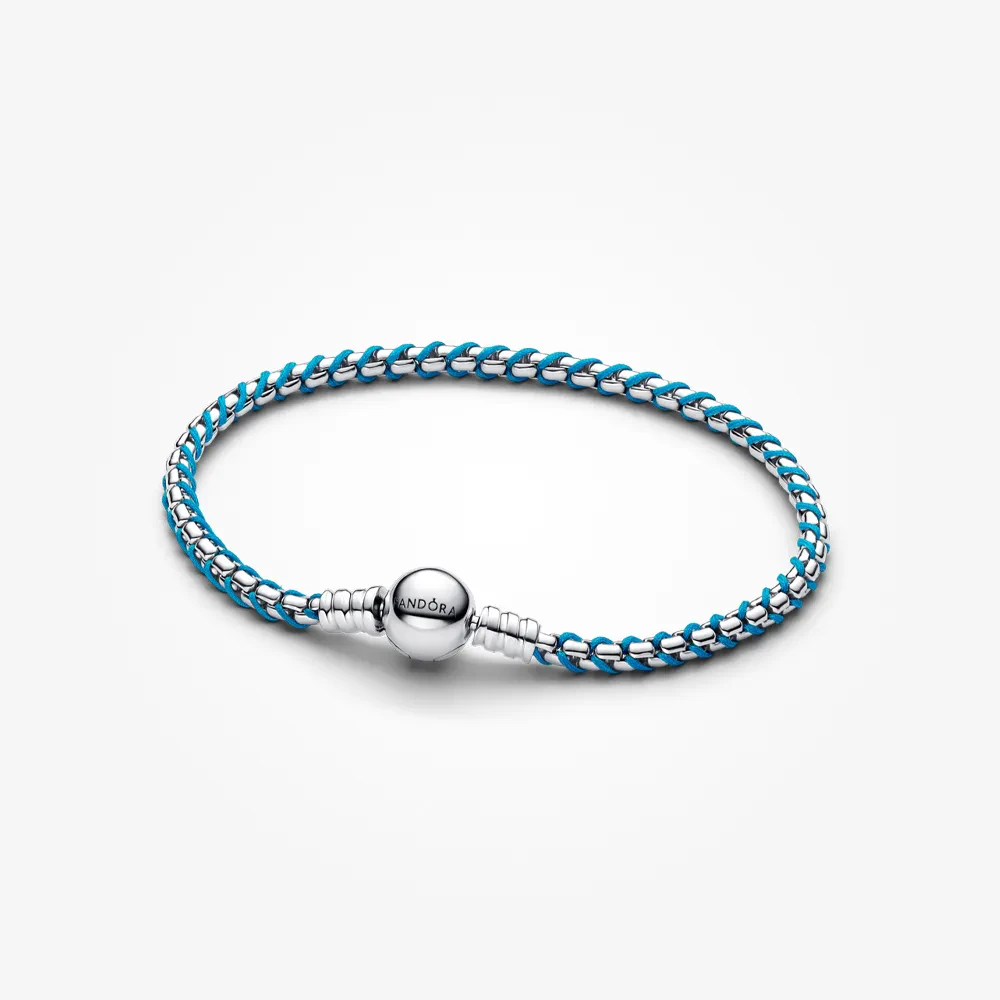 PANDORA BLUE CORD SNAKE CHAIN BRACELET