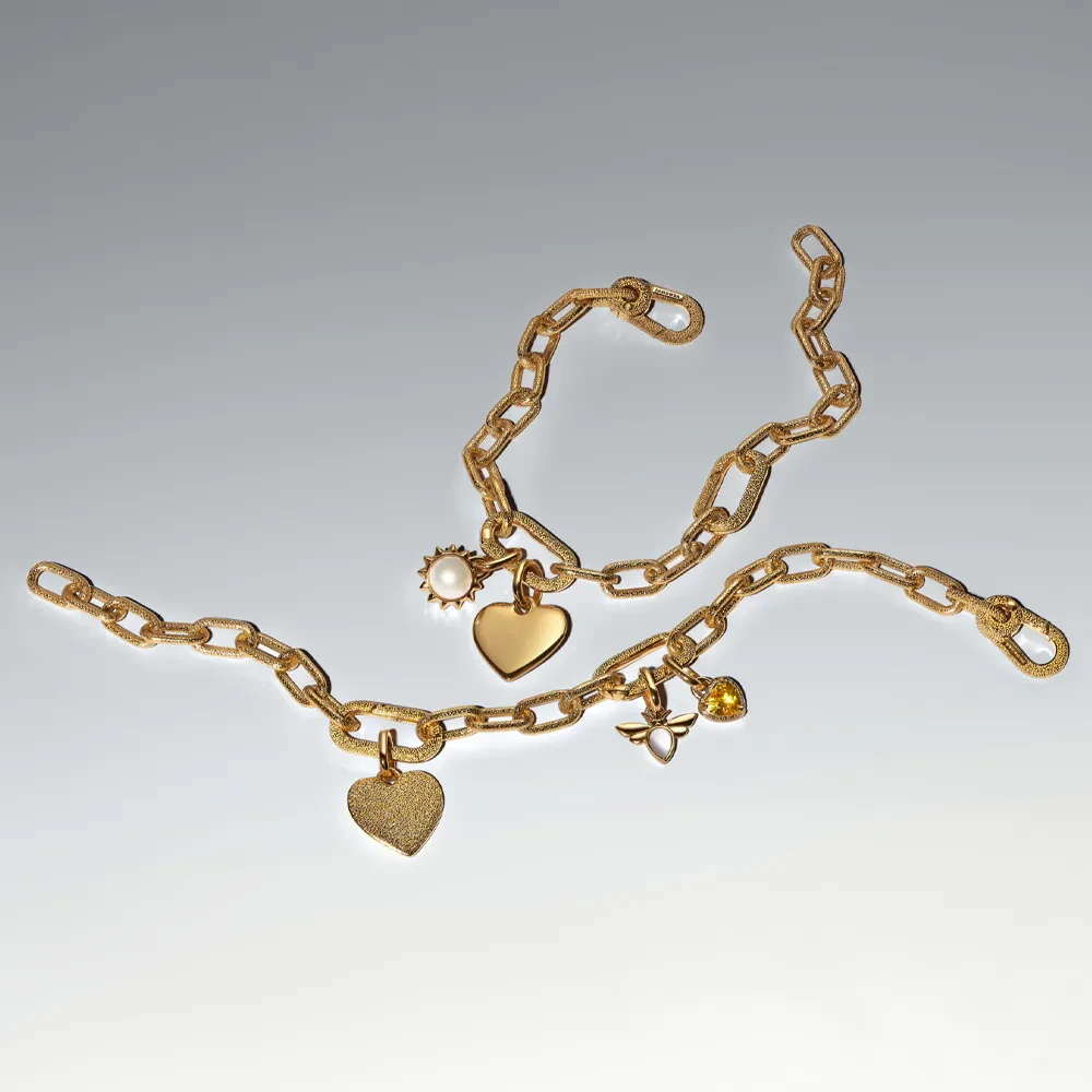 PANDORA ME 14K GOLD PLATED SMALL-LINK CHAIN BRACELET