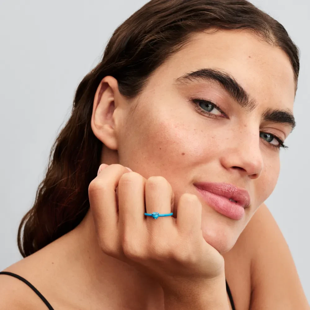 PANDORA ME TURQUOISE-COLORED HEART STONE RING