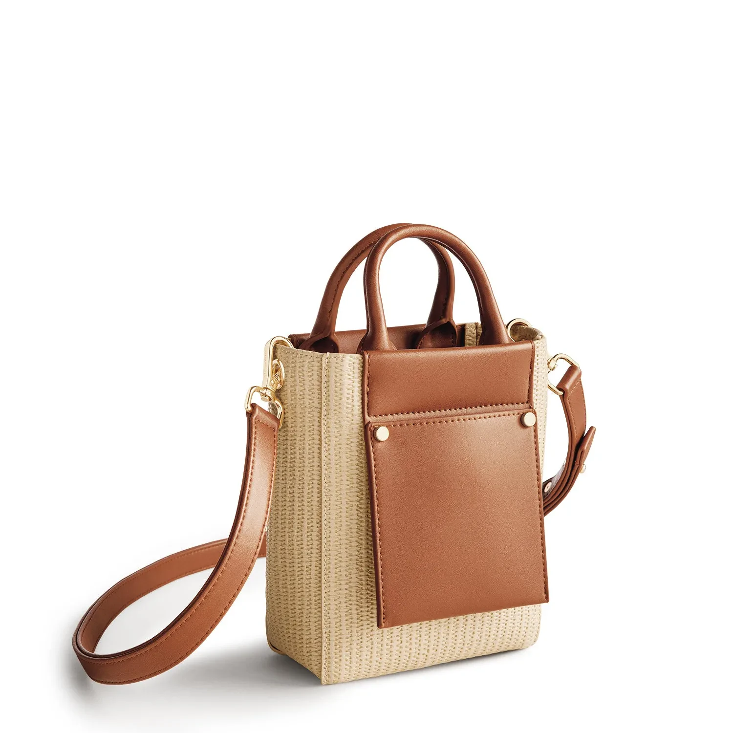 NICOLA MINI TOTE BAG - BROWN