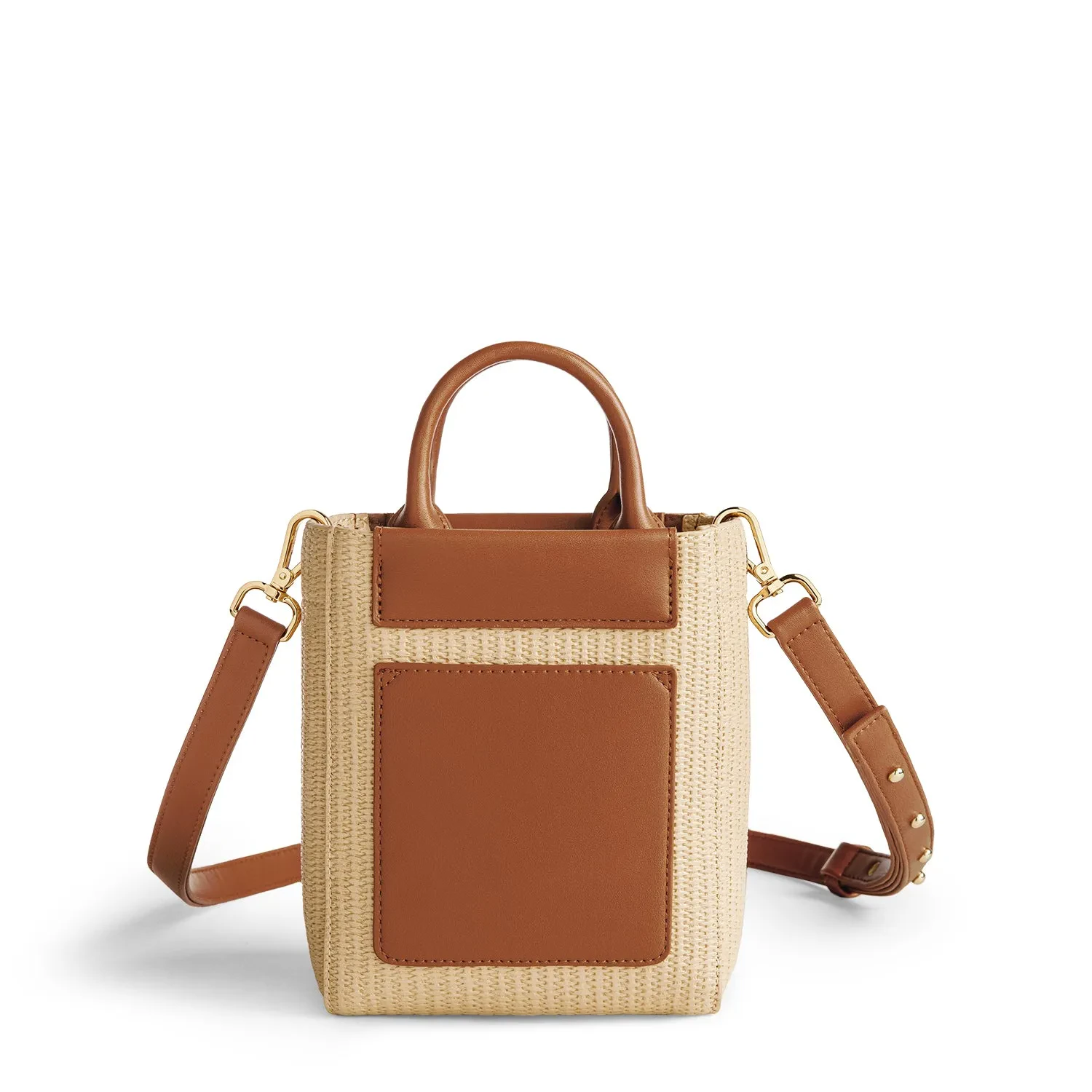 NICOLA MINI TOTE BAG - BROWN