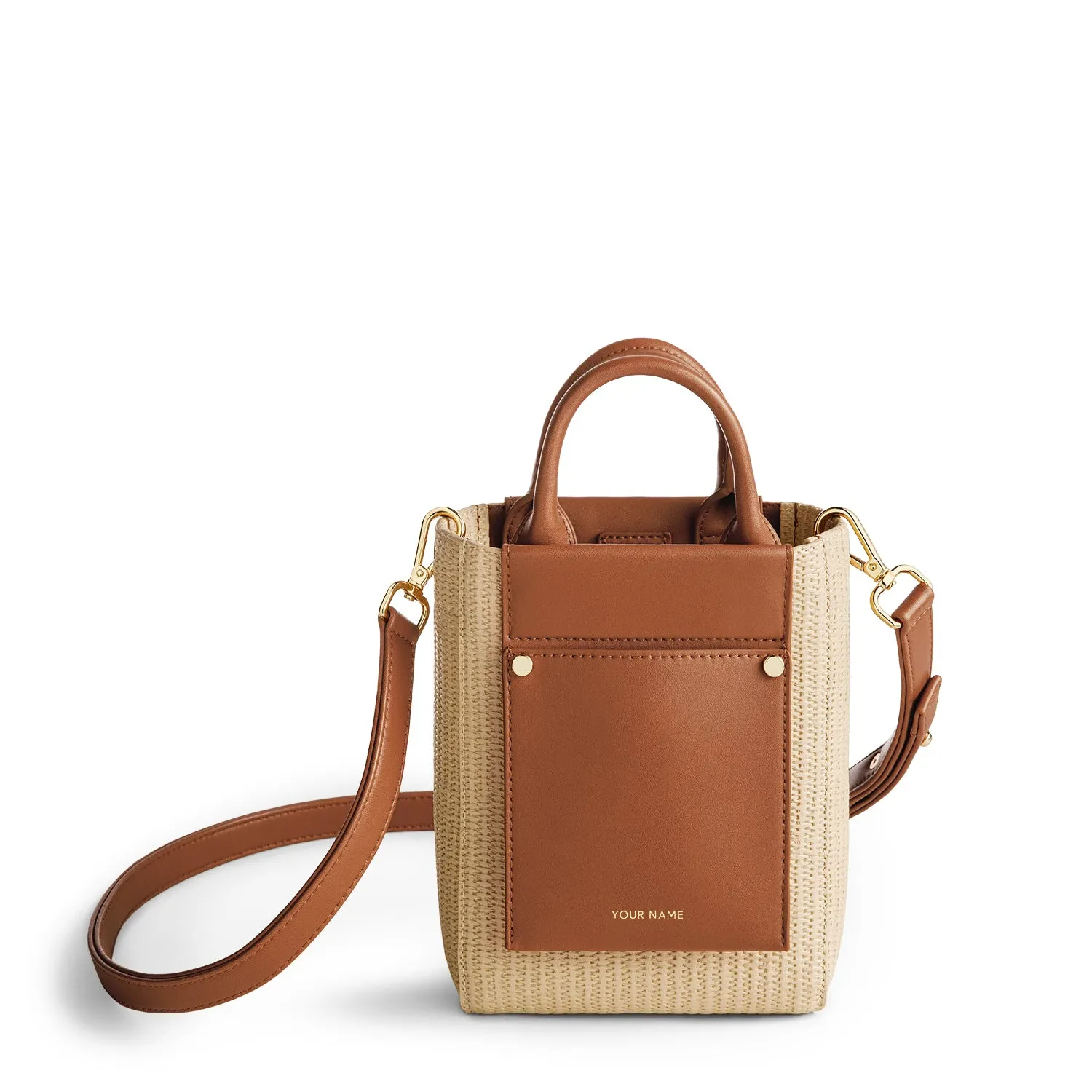 NICOLA MINI TOTE BAG - BROWN