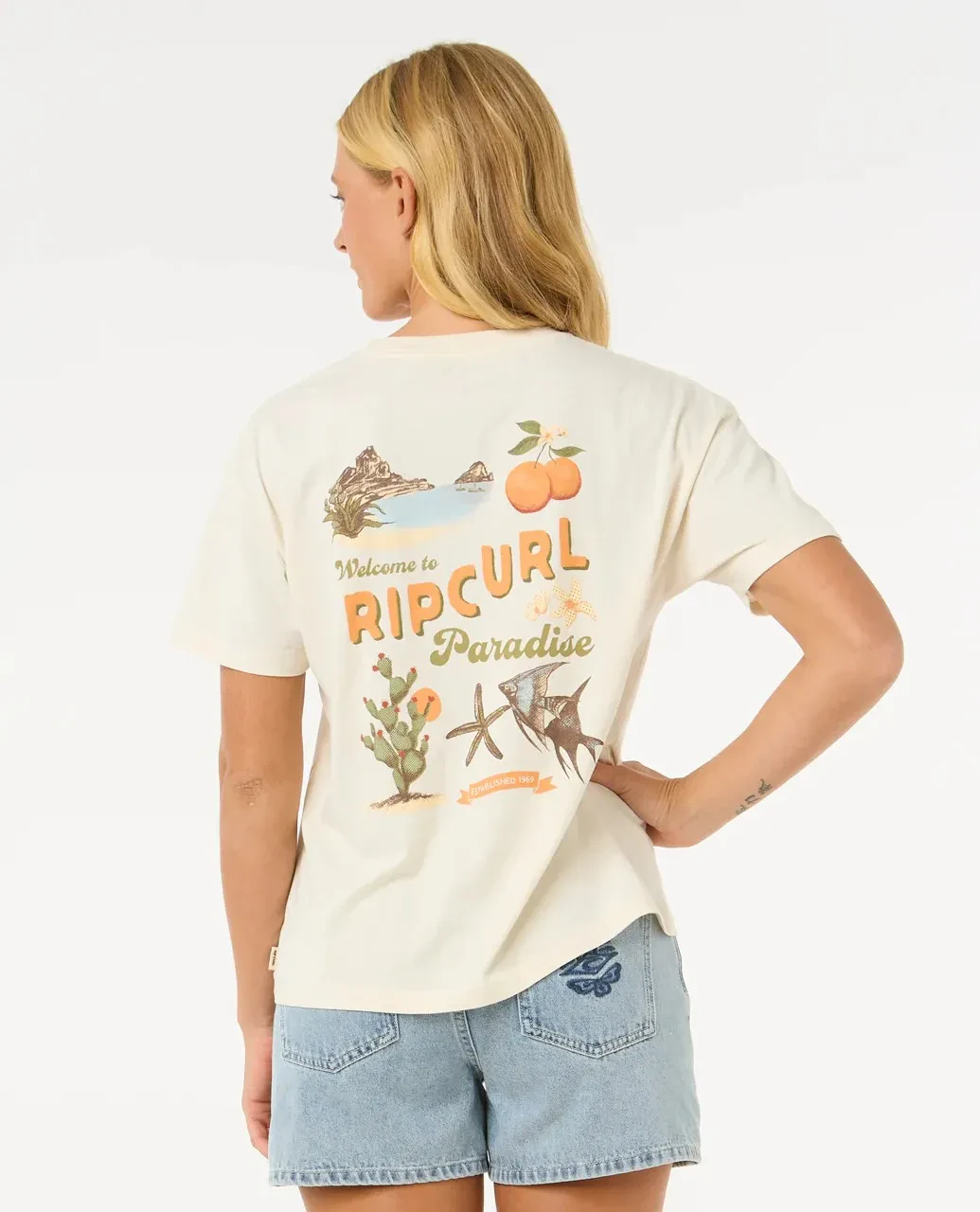 RIP CURL WOMEN CALA VADELLA RELAXED TEE 0FKWTE
