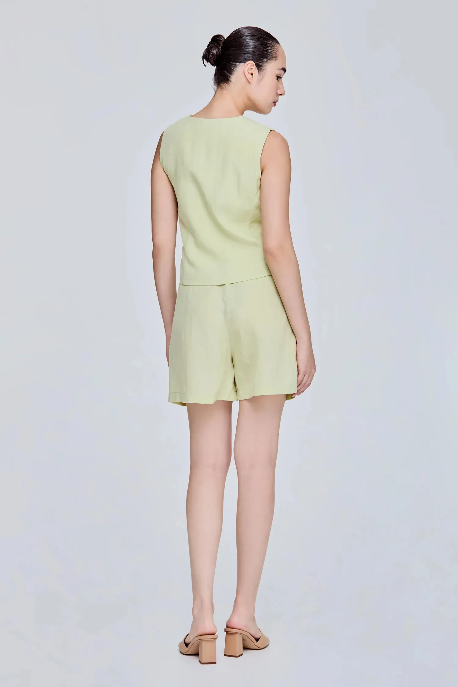 LINEN SINGLE BREASTED VEST