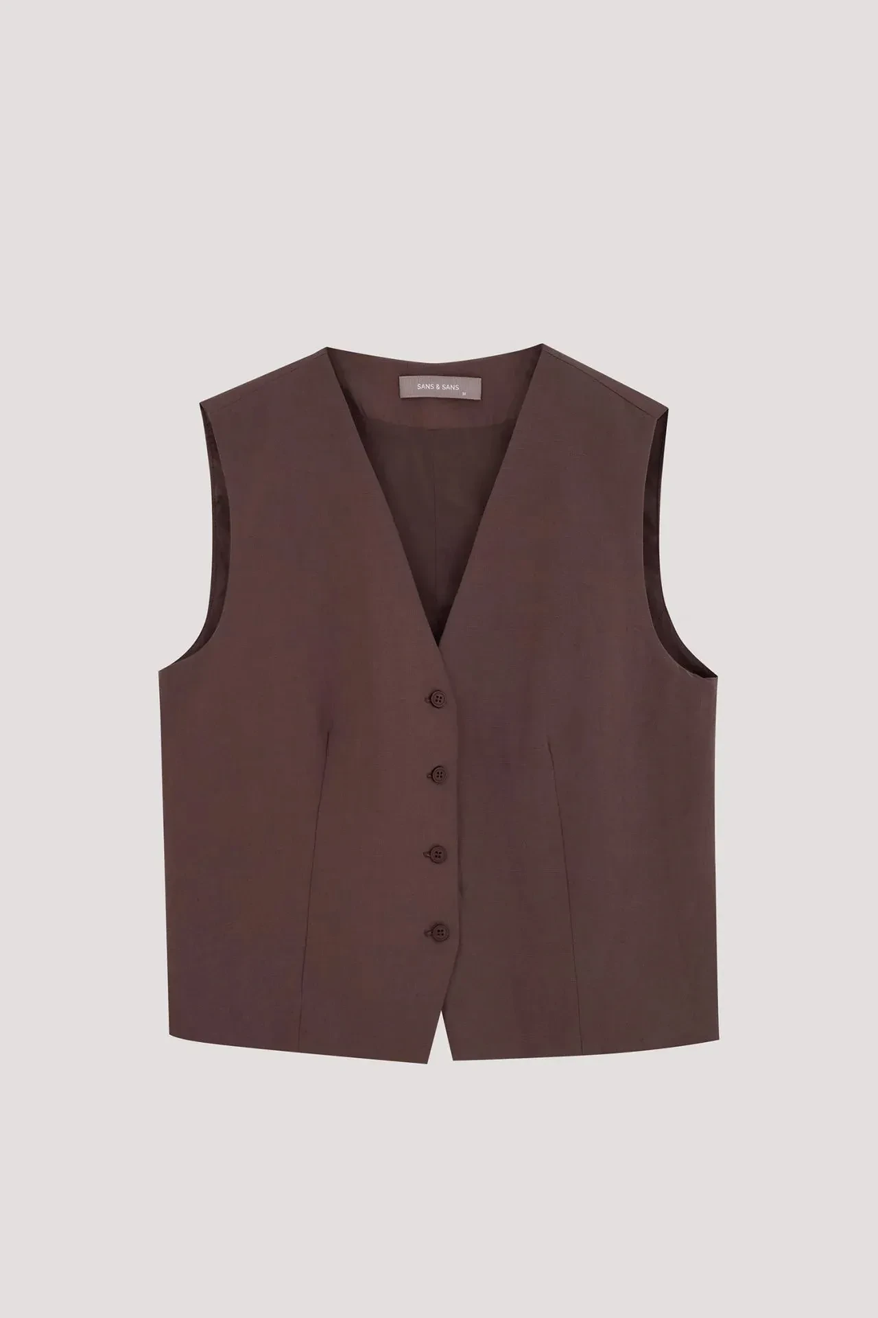LINEN SINGLE BREASTED VEST