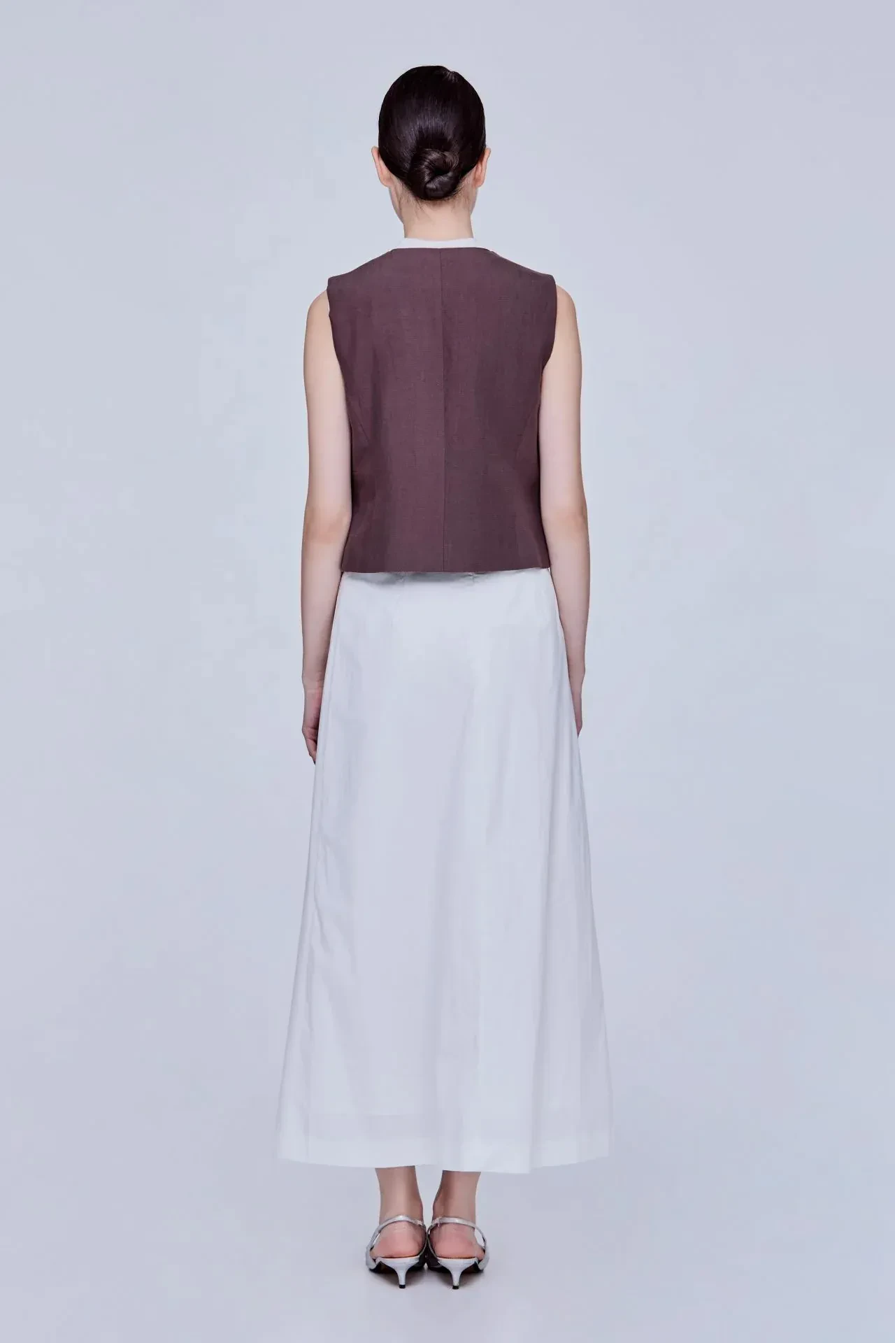 LINEN SINGLE BREASTED VEST