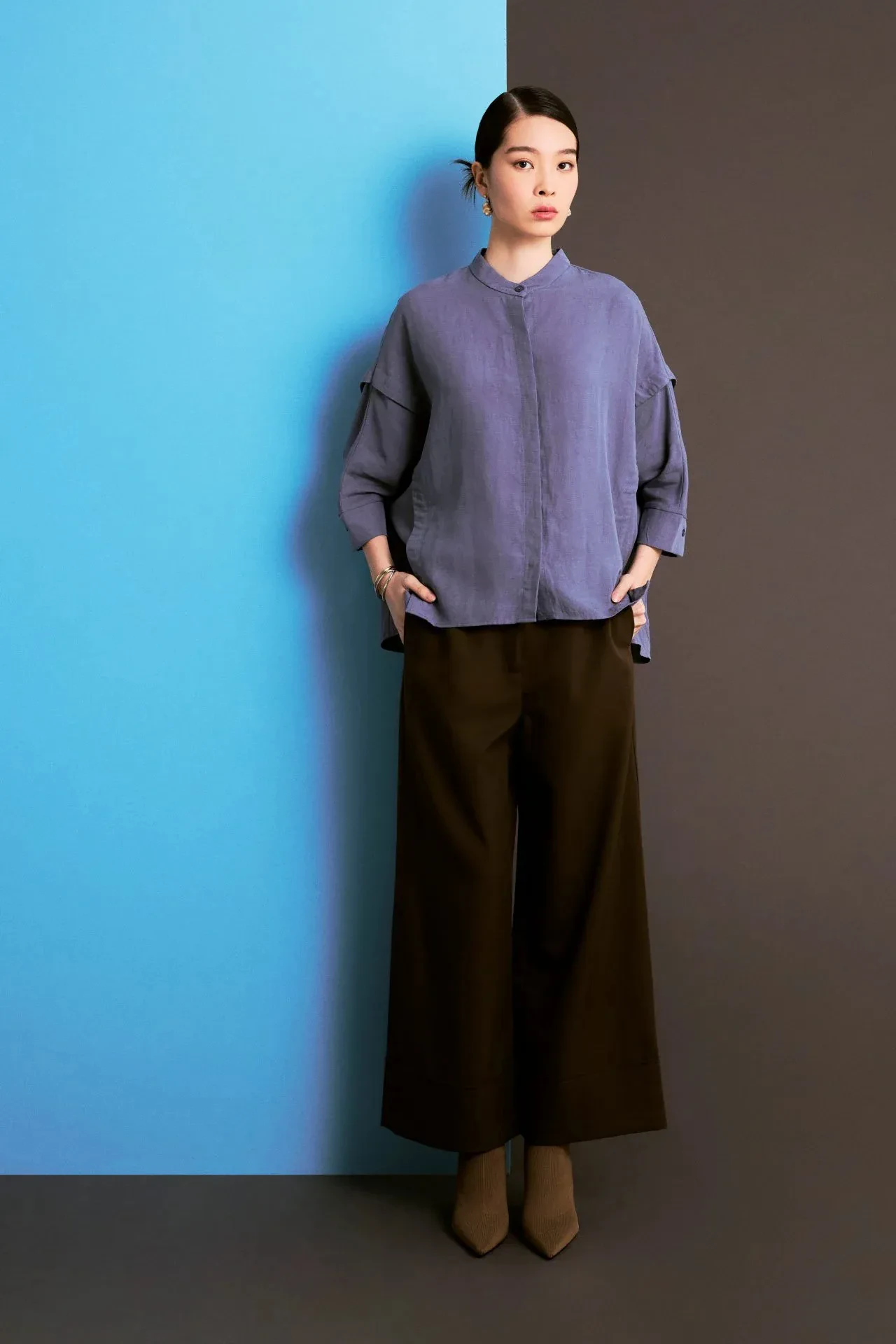 PLEATS DETAILED MAGYAR BLOUSE