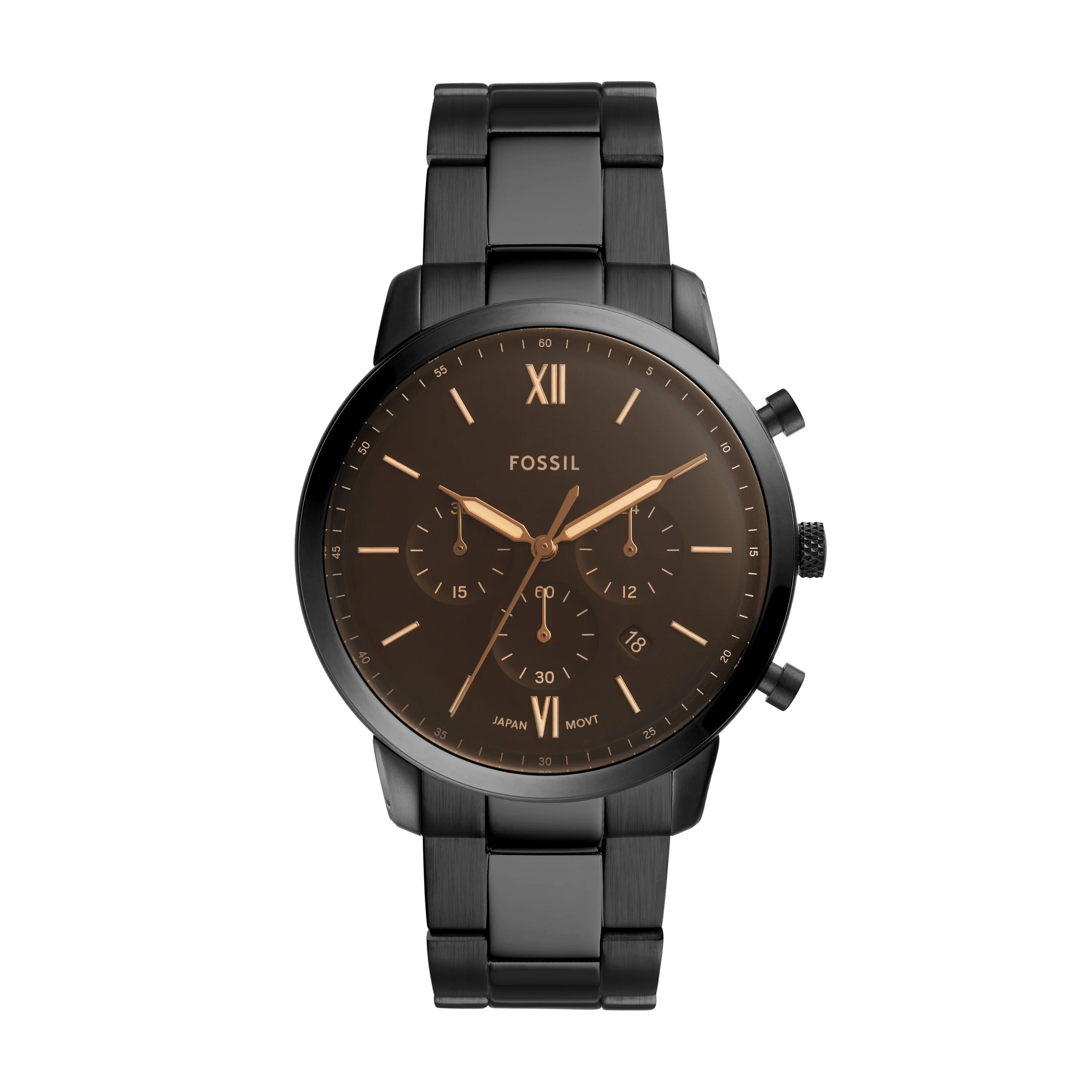 NEUTRA CHRONOGRAPH BLACK STAINLESS STEEL WATCH
