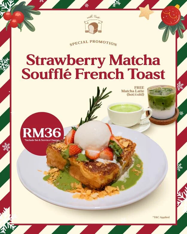 STRAWBERRY MATCHA SOUFFLE FRENCH TOAST