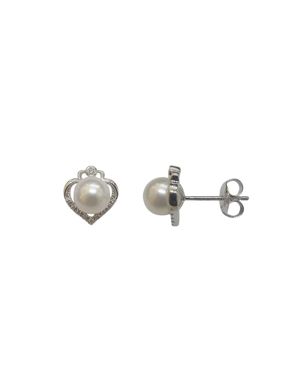 EARRING POH KONG 585 WHITE GOLD