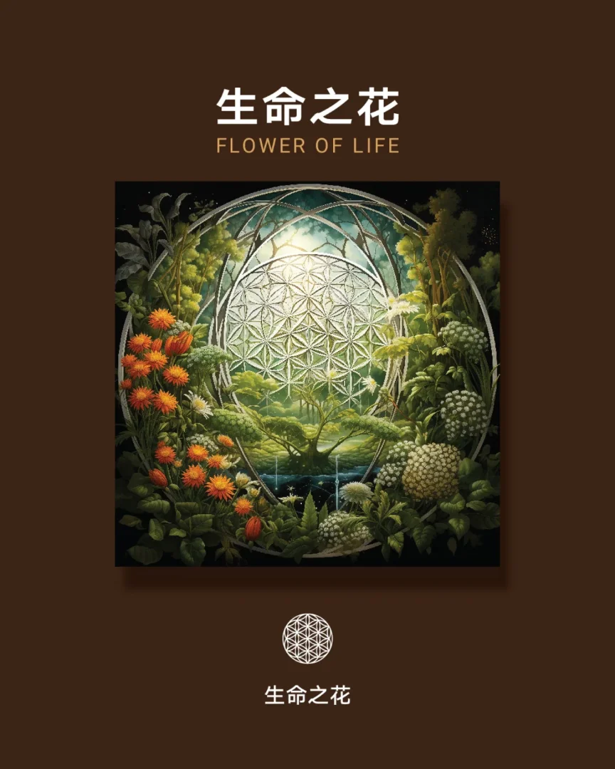 FLOWER OF LIFE SCARF (ICE SILK)