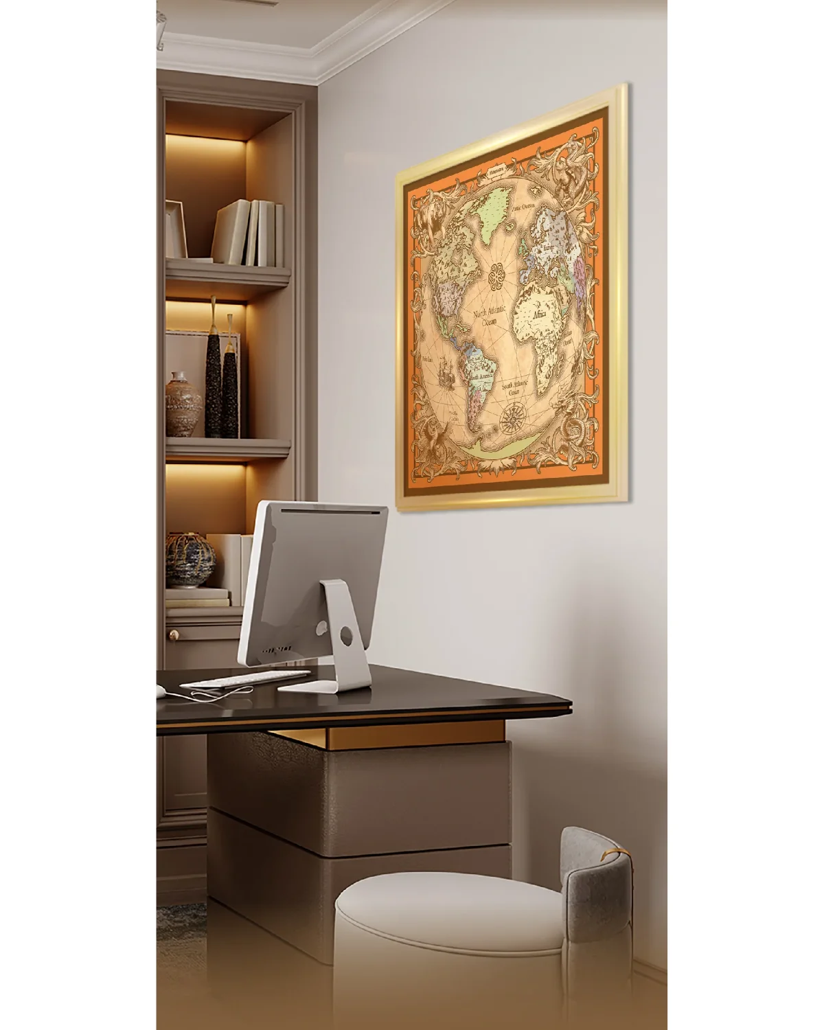 TREASURE ATLAS SCARF (SILK)