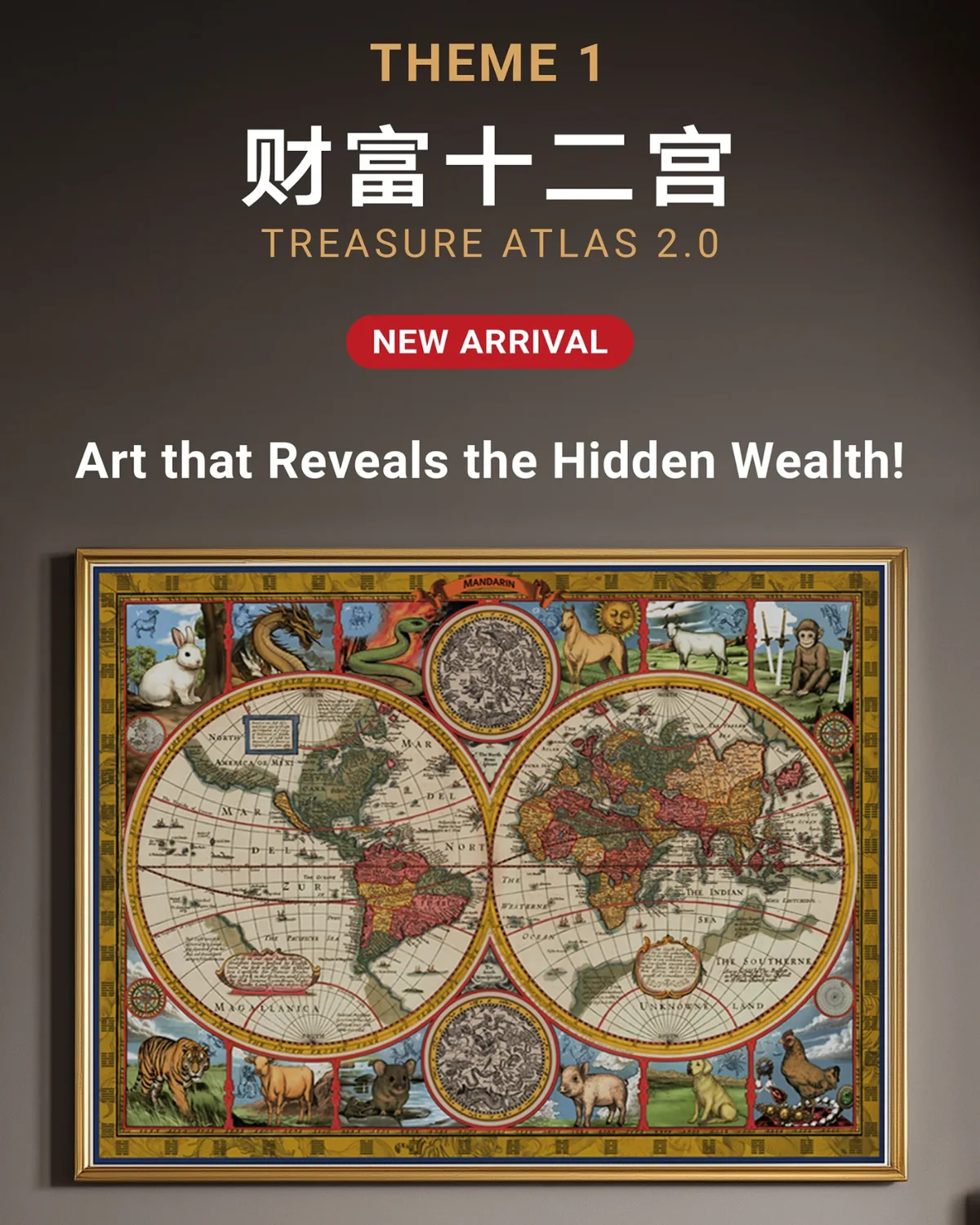 TREASURE ATLAS 2.0 NEW SCARF (SILK)