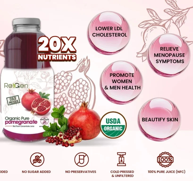 [BUY 4 FREE 2] REGEN 100% PURE POMEGRANATE JUICE 946ML