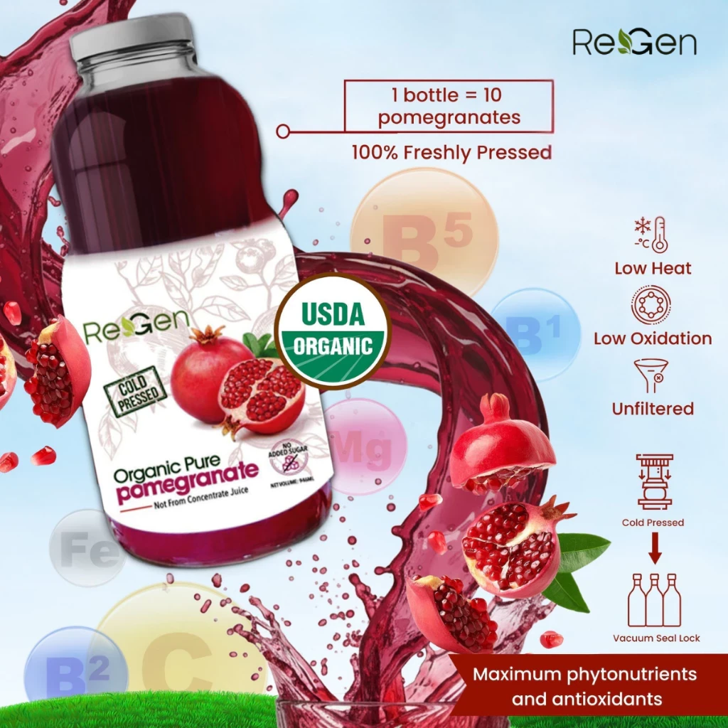 [BUY 4 FREE 2] REGEN 100% PURE POMEGRANATE JUICE 946ML