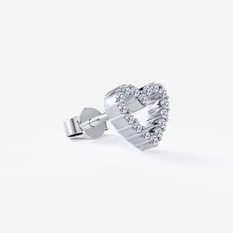 CHARMELLA SIMPLE HEART STUD EARRINGS