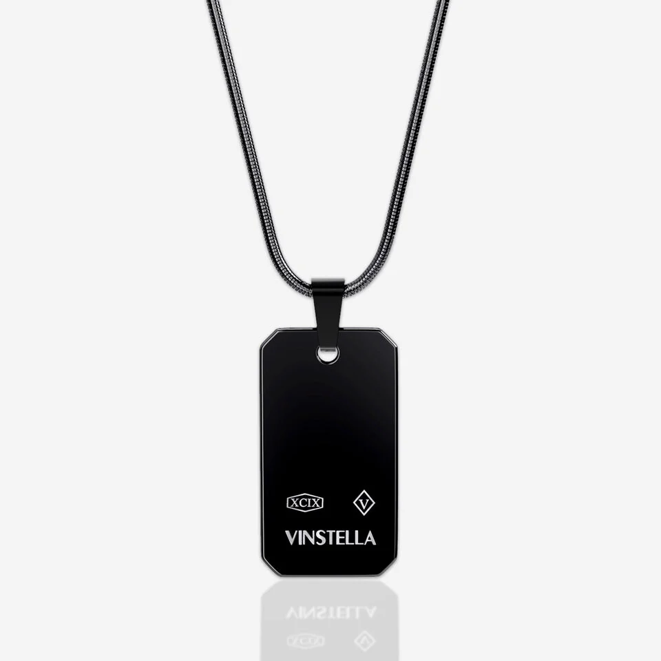 V COLLECTION – V TAG PENDANT (BLACK)