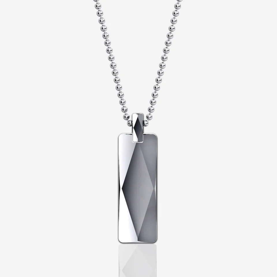 V COLLECTION – V VERTICAL BAR PENDANT (CHECKED)