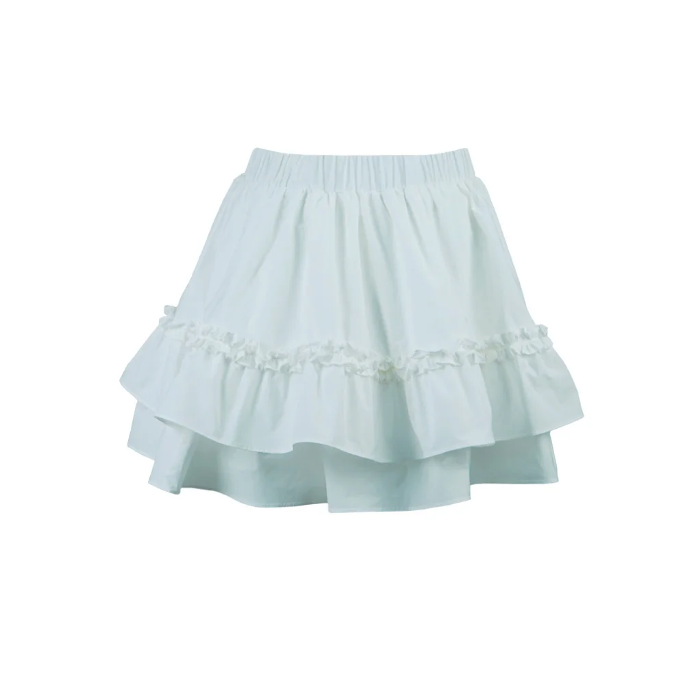 RUFFLE SKORT - OFF WHITE